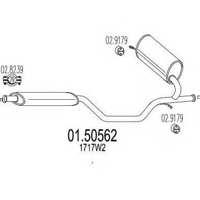 MTS 0150562 Середній глушник вихлопних газів