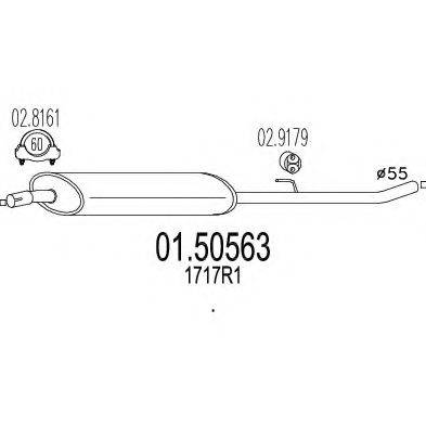 MTS 0150563 Середній глушник вихлопних газів