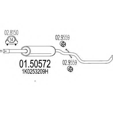 MTS 0150572 Середній глушник вихлопних газів