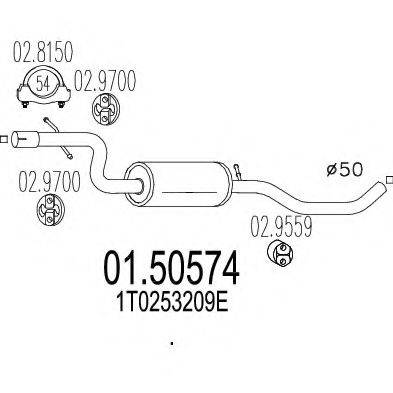 MTS 0150574 Середній глушник вихлопних газів