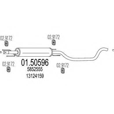 MTS 0150596 Середній глушник вихлопних газів