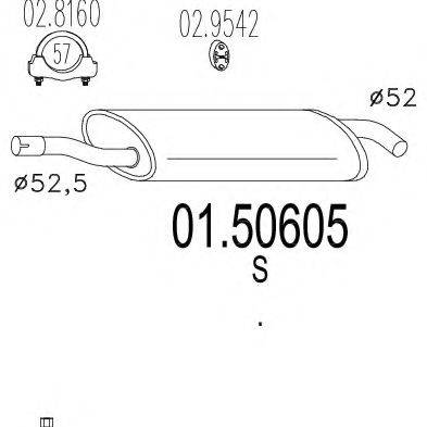 MTS 0150605 Середній глушник вихлопних газів