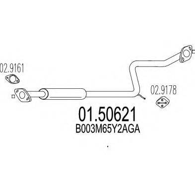 MTS 0150621 Глушник вихлопних газів кінцевий