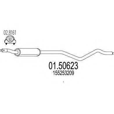 MTS 0150623 Середній глушник вихлопних газів