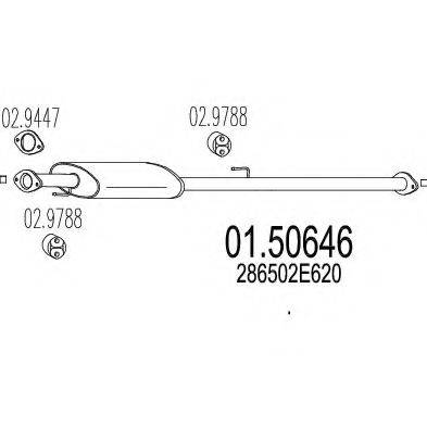 MTS 0150646 Середній глушник вихлопних газів