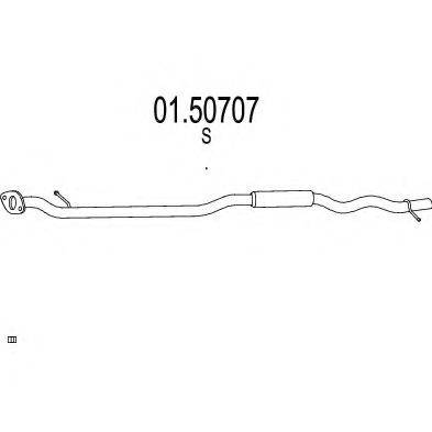 MTS 0150707 Середній глушник вихлопних газів