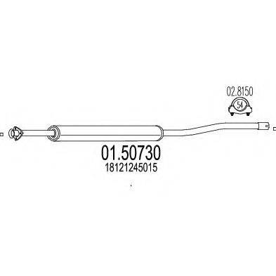 MTS 0150730 Середній глушник вихлопних газів