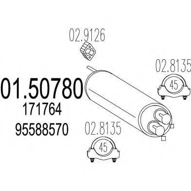 MTS 0150780 Середній глушник вихлопних газів