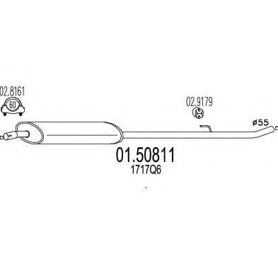 MTS 0150811 Середній глушник вихлопних газів