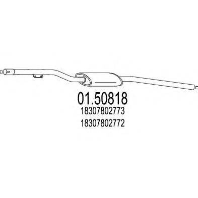 MTS 0150818 Середній глушник вихлопних газів