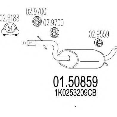 MTS 0150859 Середній глушник вихлопних газів