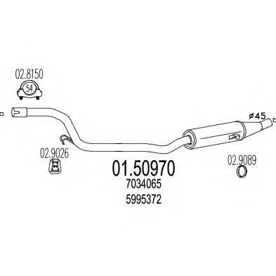 MTS 0150970 Середній глушник вихлопних газів