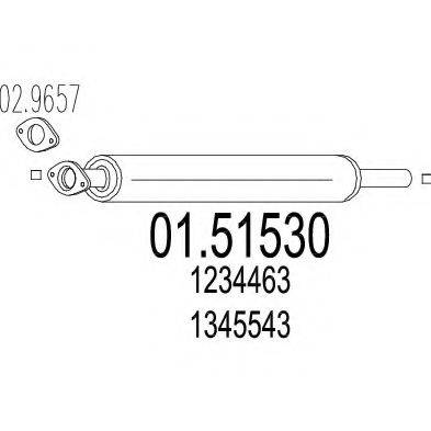 MTS 0151530 Середній глушник вихлопних газів