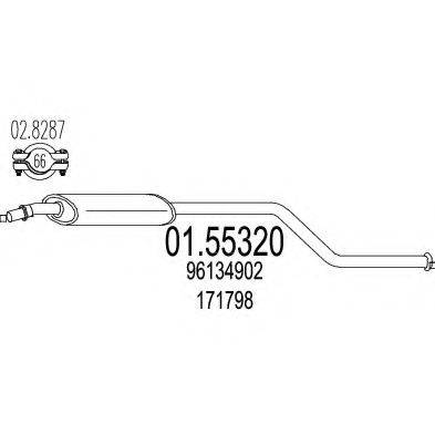 MTS 0155320 Середній глушник вихлопних газів