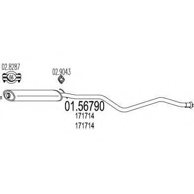 MTS 0156790 Середній глушник вихлопних газів