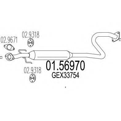 MTS 0156970 Середній глушник вихлопних газів