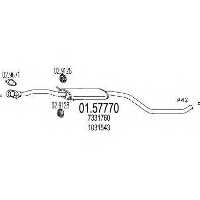 MTS 0157770 Середній глушник вихлопних газів