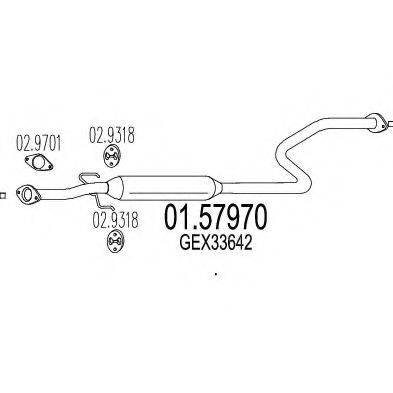 MTS 0157970 Середній глушник вихлопних газів
