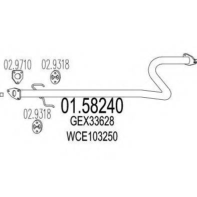 MTS 0158240 Середній глушник вихлопних газів
