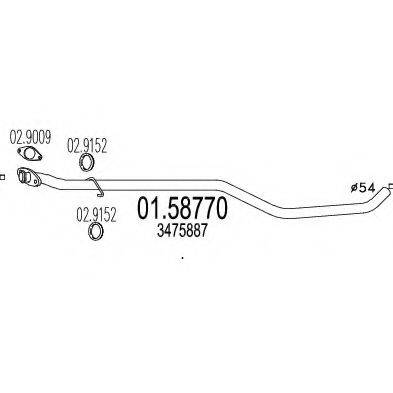 MTS 0158770 Середній глушник вихлопних газів