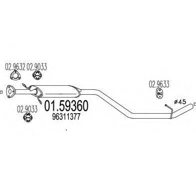 MTS 0159360 Середній глушник вихлопних газів