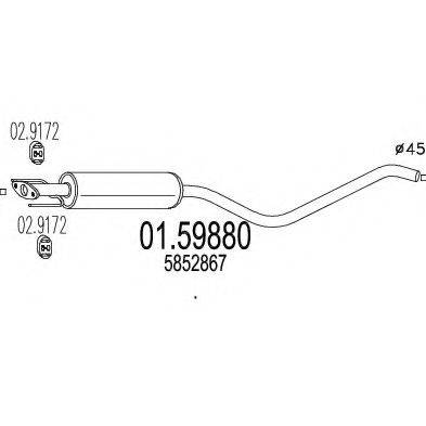 MTS 0159880 Середній глушник вихлопних газів