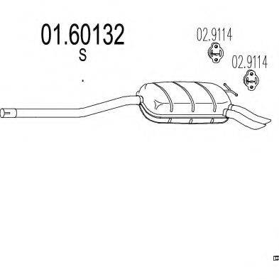 MTS 0160132 Глушник вихлопних газів кінцевий
