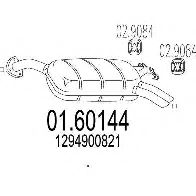 MTS 0160144 Глушник вихлопних газів кінцевий