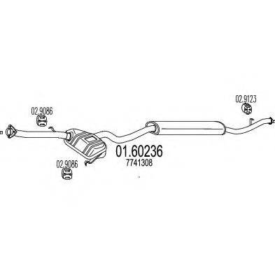 MTS 0160236 Глушник вихлопних газів кінцевий