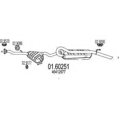 MTS 0160251 Глушник вихлопних газів кінцевий