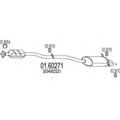 MTS 0160271 Глушник вихлопних газів кінцевий