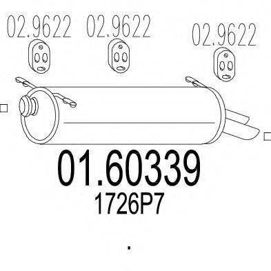 MTS 0160339 Глушник вихлопних газів кінцевий