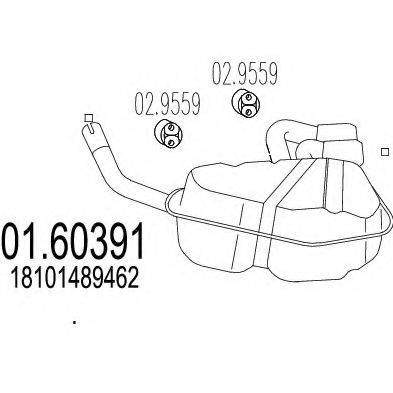 MTS 0160391 Глушник вихлопних газів кінцевий