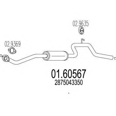 MTS 0160567 Глушник вихлопних газів кінцевий