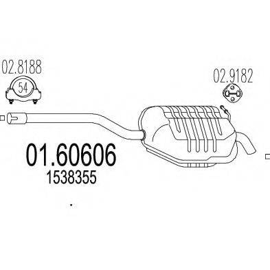 MTS 0160606 Глушник вихлопних газів кінцевий