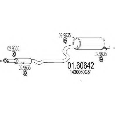 MTS 0160642 Глушник вихлопних газів кінцевий