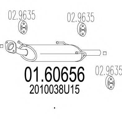 MTS 0160656 Глушник вихлопних газів кінцевий