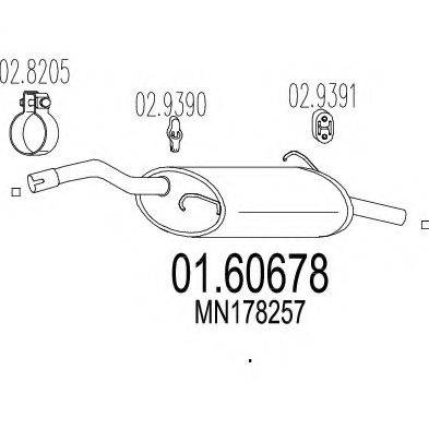 MTS 0160678 Глушник вихлопних газів кінцевий