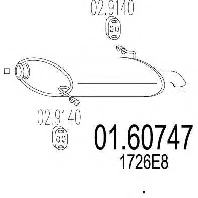 MTS 0160747 Глушник вихлопних газів кінцевий