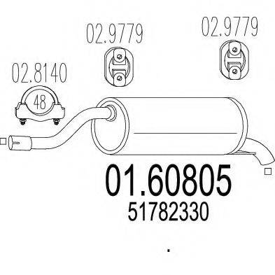 MTS 0160805 Глушник вихлопних газів кінцевий