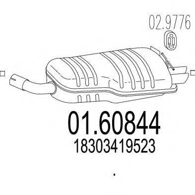 MTS 0160844 Глушник вихлопних газів кінцевий