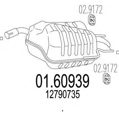 MTS 0160939 Глушник вихлопних газів кінцевий