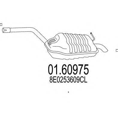 MTS 0160975 Глушник вихлопних газів кінцевий