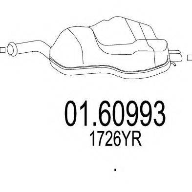 MTS 0160993 Глушник вихлопних газів кінцевий