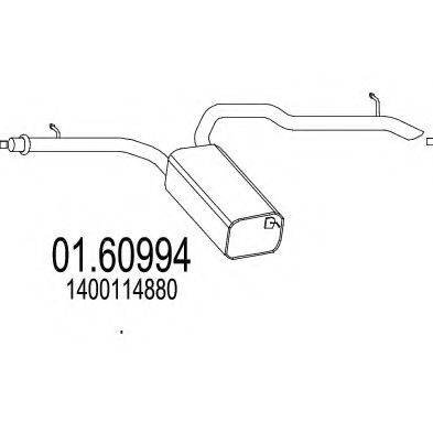 MTS 0160994 Глушник вихлопних газів кінцевий