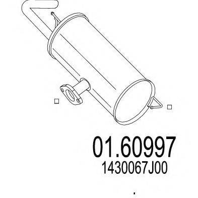 MTS 0160997 Глушник вихлопних газів кінцевий