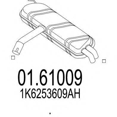 MTS 0161009 Глушник вихлопних газів кінцевий