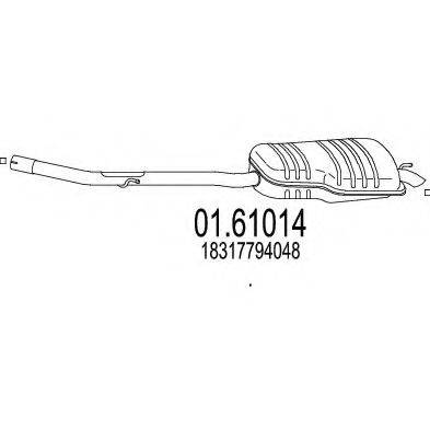 MTS 0161014 Глушник вихлопних газів кінцевий