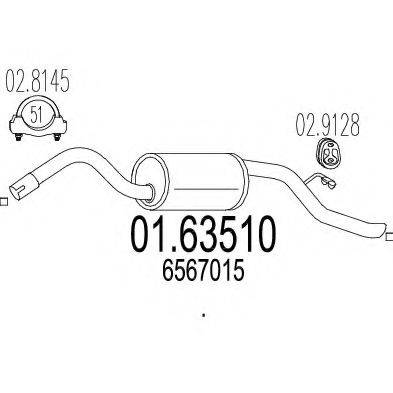 MTS 0163510 Глушник вихлопних газів кінцевий