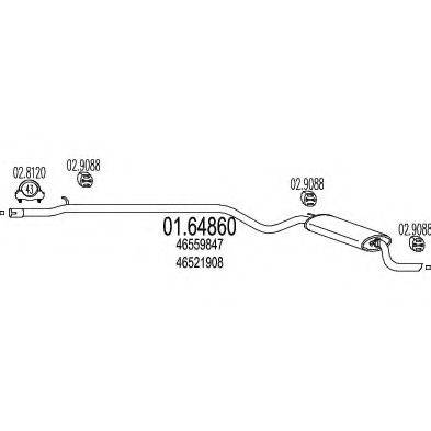 MTS 0164860 Глушник вихлопних газів кінцевий